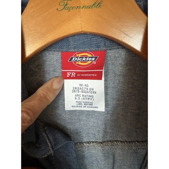Dickies FR Workrite Denim Fire Resistant Garage Work Shirt ARC 9.3 NWOT Men SZ S - Picture 6 of 16